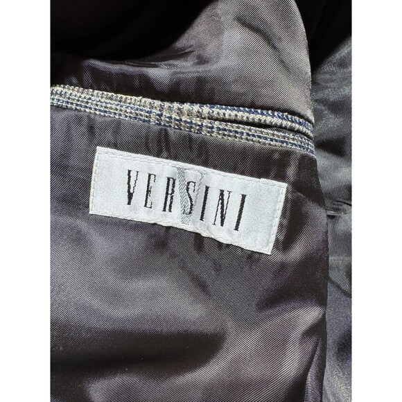 Versini 100% Silk Sports Coat Blazer Jacket – Men’s 40 Short – Glen Plaid Check - Picture 10 of 12
